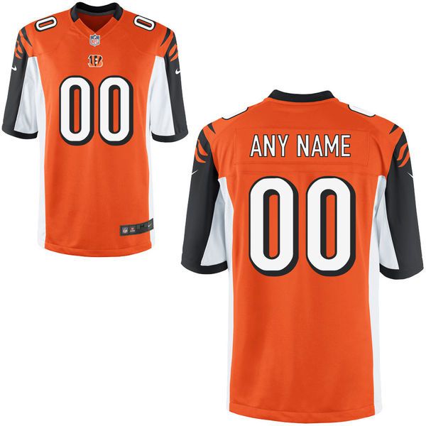 Men Cincinnati Bengals Nike Orange Custom Alternate Game NFL Jersey